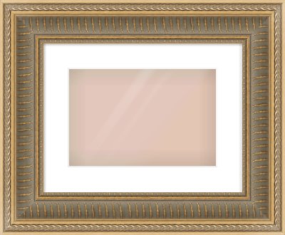 Gold Spoon Frame for 12 × 8in artwork, with Smooth White Single Mount