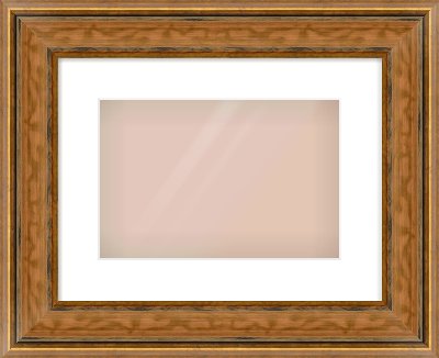 Gold Scoop Frame for 12 × 8in artwork, with Smooth White Single Mount