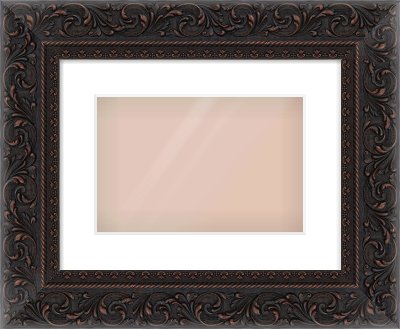 Black Reverse Frame for 12 × 8in artwork, with Smooth White Single Mount