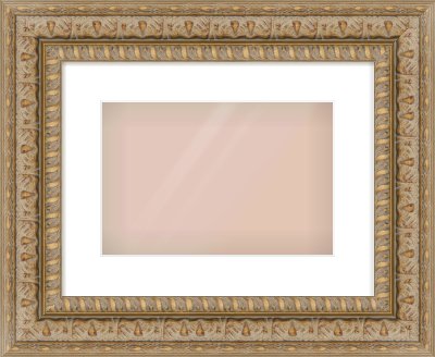 Gold Reverse Frame for 12 × 8in artwork, with Smooth White Single Mount