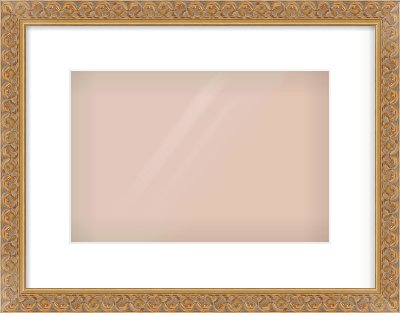 Gold Scoop Frame for 12 × 8in artwork, with Smooth White Single Mount