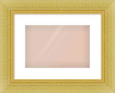 Gold Reverse Frame for 12 × 8in artwork, with Smooth White Single Mount