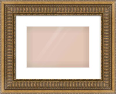 Gold Scoop Frame for 12 × 8in artwork, with Smooth White Single Mount