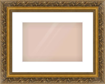 Gold Scoop Frame for 12 × 8in artwork, with Smooth White Single Mount