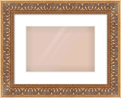 Gold Reverse Frame for 12 × 8in artwork, with Smooth White Single Mount