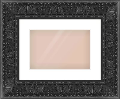 Black Scoop Frame for 12 × 8in artwork, with Smooth White Single Mount