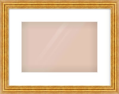 Gold Reverse Frame for 12 × 8in artwork, with Smooth White Single Mount