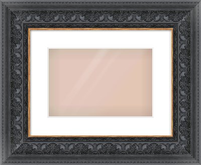 Black Reverse Frame for 12 × 8in artwork, with Smooth White Single Mount
