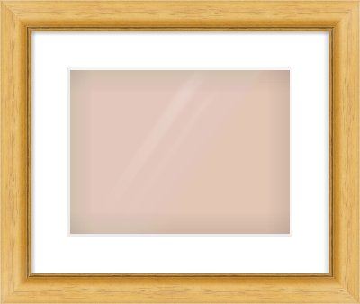 Natural Wood Reverse Frame for 12 × 9in artwork, with Smooth White Single Mount