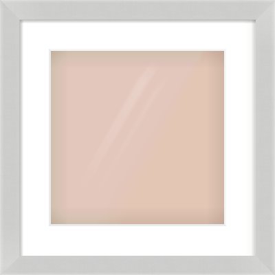 Matte Silver Flat Frame for 12 × 12in artwork, with Smooth White Single Mount