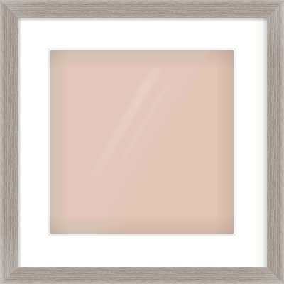 Grey Flat Frame for 12 × 12in artwork, with Smooth White Single Mount