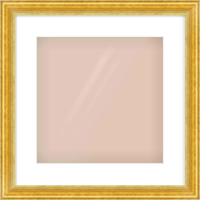 Gold Reverse Frame for 12 × 12in artwork, with Smooth White Single Mount