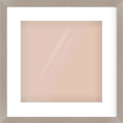 Silver & Black Sided Flat Frame for 12 × 12in artwork, with Smooth White Single Mount