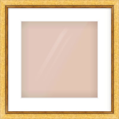 Gold Leaf Flat Frame for 12 × 12in artwork, with Smooth White Single Mount
