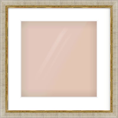 Silver Foil Flat Frame for 12 × 12in artwork, with Smooth White Single Mount