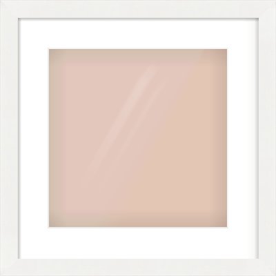 White Flat Frame for 12 × 12in artwork, with Smooth White Single Mount
