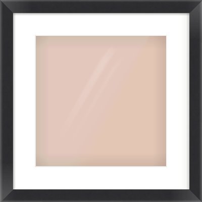 Black Flat Frame for 12 × 12in artwork, with Smooth White Single Mount