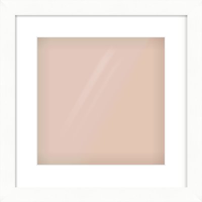 White Bevel Frame for 12 × 12in artwork, with Smooth White Single Mount