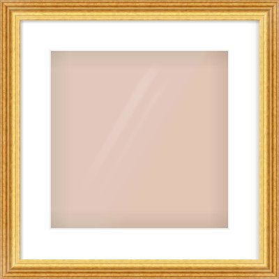 Gold Reverse Frame for 12 × 12in artwork, with Smooth White Single Mount