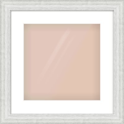 Silver Foil Flat Frame for 12 × 12in artwork, with Smooth White Single Mount