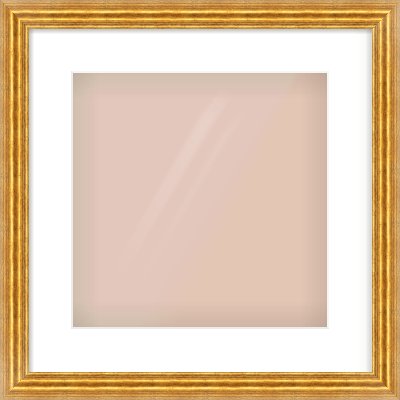 Gold Reverse Frame for 12 × 12in artwork, with Smooth White Single Mount