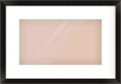 Black Wood Grain Flat Frame for 32 × 18cm artwork, with Smooth White Single Mount