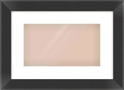 Black Reverse Frame for 32 × 18cm artwork, with Smooth White Single Mount