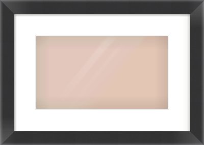 Black Flat Frame for 32 × 18cm artwork, with Smooth White Single Mount
