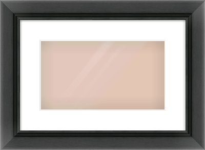 Black Reverse Frame for 32 × 18cm artwork, with Smooth White Single Mount