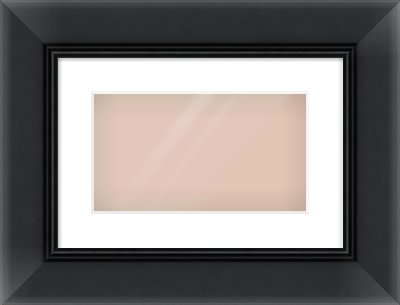 Black Reverse Frame for 32 × 18cm artwork, with Smooth White Single Mount