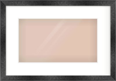 Black Flat Frame for 32 × 18cm artwork, with Smooth White Single Mount