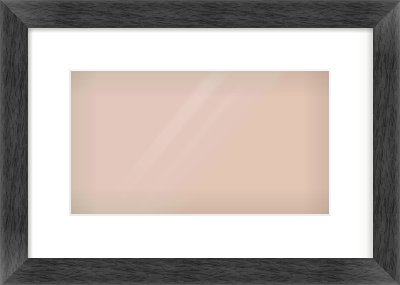 Black Flat Frame for 32 × 18cm artwork, with Smooth White Single Mount