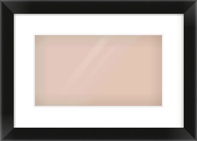 Black Flat Frame for 32 × 18cm artwork, with Smooth White Single Mount