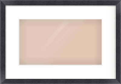 Black Wood Grain Flat Frame for 32 × 18cm artwork, with Smooth White Single Mount
