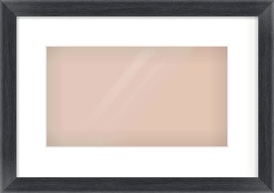 Black Wood Grain Flat Frame for 32 × 18cm artwork, with Smooth White Single Mount