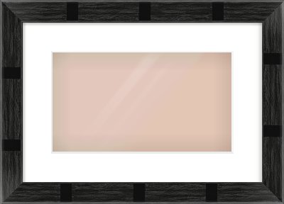 Black Flat Frame for 32 × 18cm artwork, with Smooth White Single Mount