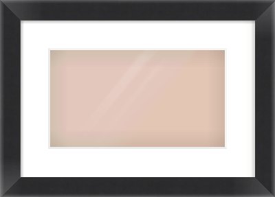 Black Flat Frame for 32 × 18cm artwork, with Smooth White Single Mount