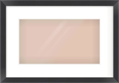 Brushed Black Flat Frame for 32 × 18cm artwork, with Smooth White Single Mount
