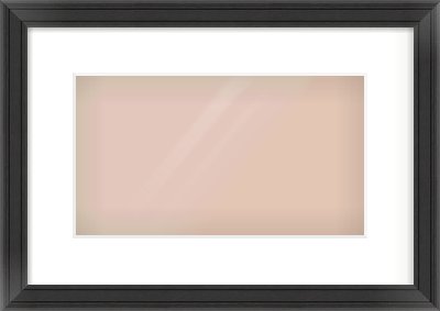 Black Scoop Frame for 32 × 18cm artwork, with Smooth White Single Mount