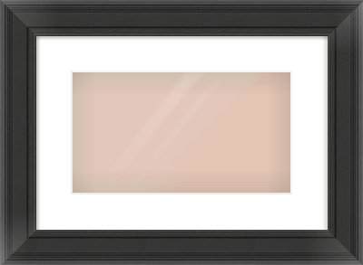 Black Spoon Frame for 32 × 18cm artwork, with Smooth White Single Mount