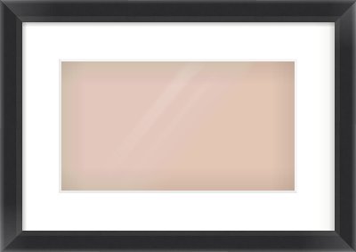 Black Angle Frame for 32 × 18cm artwork, with Smooth White Single Mount