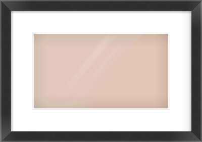 Black Flat Frame for 32 × 18cm artwork, with Smooth White Single Mount