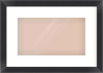 Black Flat Frame for 32 × 18cm artwork, with Smooth White Single Mount