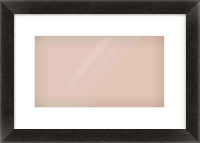 Black Grain Flat Frame for 32 × 18cm artwork, with Smooth White Single Mount
