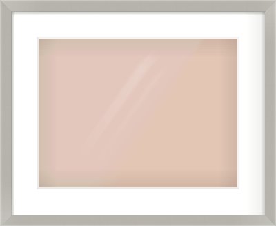 Grey Flat Frame for 400 × 300mm artwork, with Smooth White Single Mount