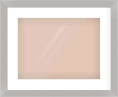 Grey Flat Frame for 400 × 300mm artwork, with Smooth White Single Mount