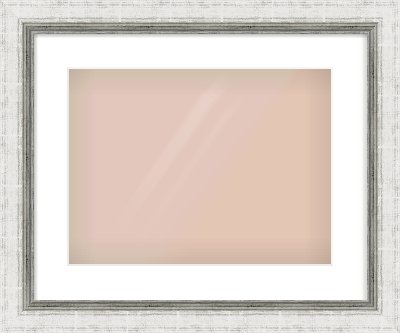 Silver Reverse Frame for 400 × 300mm artwork, with Smooth White Single Mount