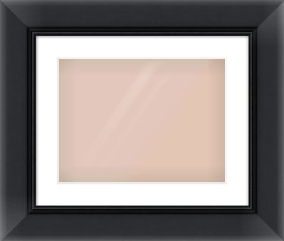 Black Reverse Frame for 40 × 30cm artwork, with Smooth White Single Mount