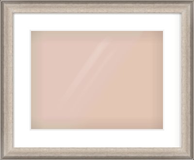 Champagne Silver Scoop Frame for 400 × 300mm artwork, with Smooth White Single Mount