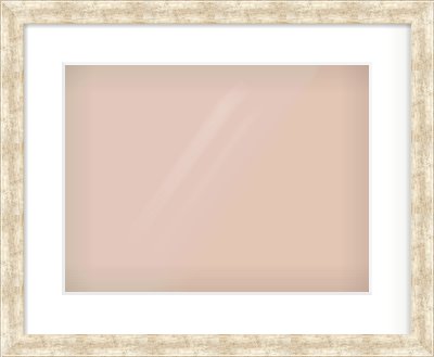 Silver Flat Frame for 400 × 300mm artwork, with Smooth White Single Mount